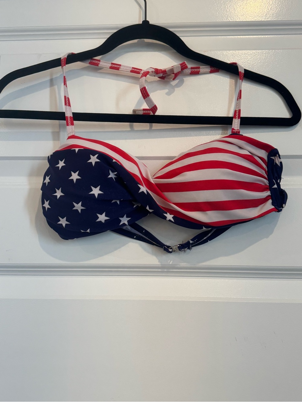 Forever 21 Red White and Blue Stars & Stripes Bikini Top